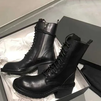 Square Med Heels Cross-Tied Botas Mujer Round Toe Shoes Woman Martin Boots Mid-Calf Zapatos De Mujer Platform Ladies Pumps
Square Med Heels Cross-Tied Botas Mujer Round Toe Shoes Woman Martin Boots Mid-Calf Zapatos De Mujer Platform Ladies Pumps