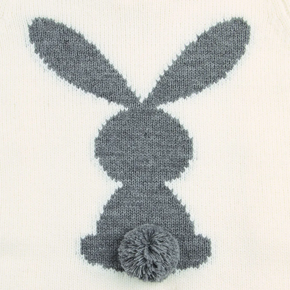 Вышивка заяц в свитере