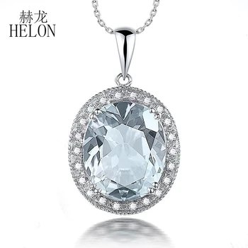 HELON 12x8mm Oval Cut White Topaz Pendant Solid 10K White Gold Fine Gemstone Diamonds Pendant Engagement Wedding Fine Jewelry
HELON 12x8mm Oval Cut White Topaz Pendant Solid 10K White Gold Fine Gemstone Diamonds Pendant Engagement Wedding Fine Jewelry