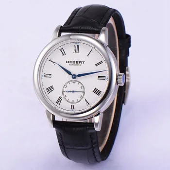 Debert men Watch Automatic 40mm sapphire Crystal White Dial blue Hands Roman Marks waterproof 316 SS men mechanical wristwatches
Debert men Watch Automatic 40mm sapphire Crystal White Dial blue Hands Roman Marks waterproof 316 SS men mechanical wristwatches