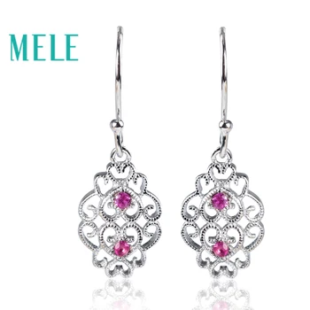 MELE Natural Ruby drop earrings for women,925 sterling silver fine jewelry with 4pieces 1.8mm 0.04ct ruby,fasion and hot style
MELE Natural Ruby drop earrings for women,925 sterling silver fine jewelry with 4pieces 1.8mm 0.04ct ruby,fasion and hot style