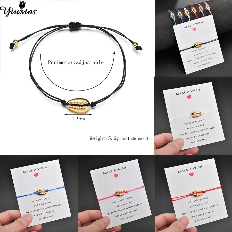 Yiustar New Arrival Seashell Jewelry Wish Bracelets Women Fashion Red Thread String Strand Bracelet for Men Ocean Beach Jewelry
Yiustar New Arrival Seashell Jewelry Wish Bracelets Women Fashion Red Thread String Strand Bracelet for Men Ocean Beach Jewelry