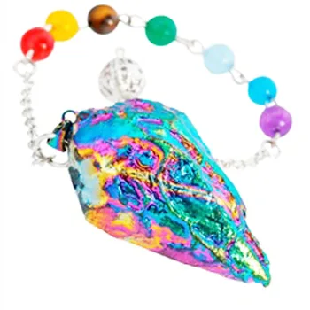Rainbow Titanium Crystal Quartz 7 Bead Chakra Pendulum Healing Reiki Dowsing Divination
Rainbow Titanium Crystal Quartz 7 Bead Chakra Pendulum Healing Reiki Dowsing Divination