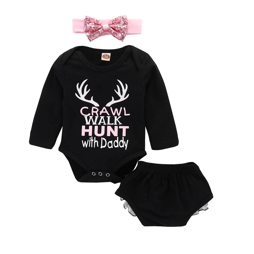 Newborn Infant Baby long sleeve Romper shorts Headband 3pcs Outfits Set Clothes 4sets/lot
Newborn Infant Baby long sleeve Romper shorts Headband 3pcs Outfits Set Clothes 4sets/lot