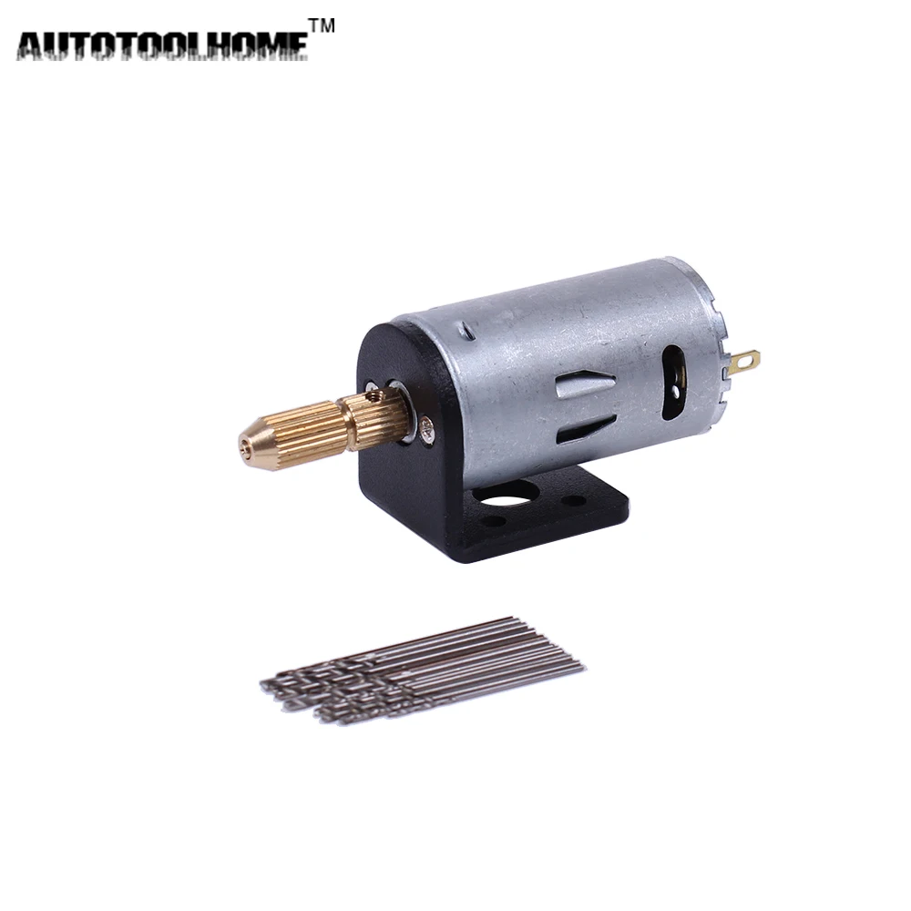 AUTOTOOLHOME Micro Mini Hand Drill DC 12V Electric Motor for PCB Press Drilling 0.8mm-1.5mm Twsit Bits Stand Bracket 2.3mm Shaft
AUTOTOOLHOME Micro Mini Hand Drill DC 12V Electric Motor for PCB Press Drilling 0.8mm-1.5mm Twsit Bits Stand Bracket 2.3mm Shaft