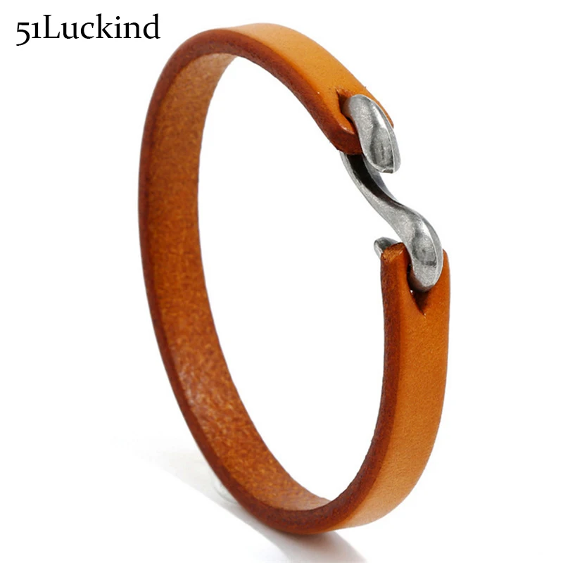 Minimalist Genuine Brown Leather Bracelet Simple Letter S Easy Hook Handmade Viking Braclet For Men Wristband Jewelry Homme
Minimalist Genuine Brown Leather Bracelet Simple Letter S Easy Hook Handmade Viking Braclet For Men Wristband Jewelry Homme