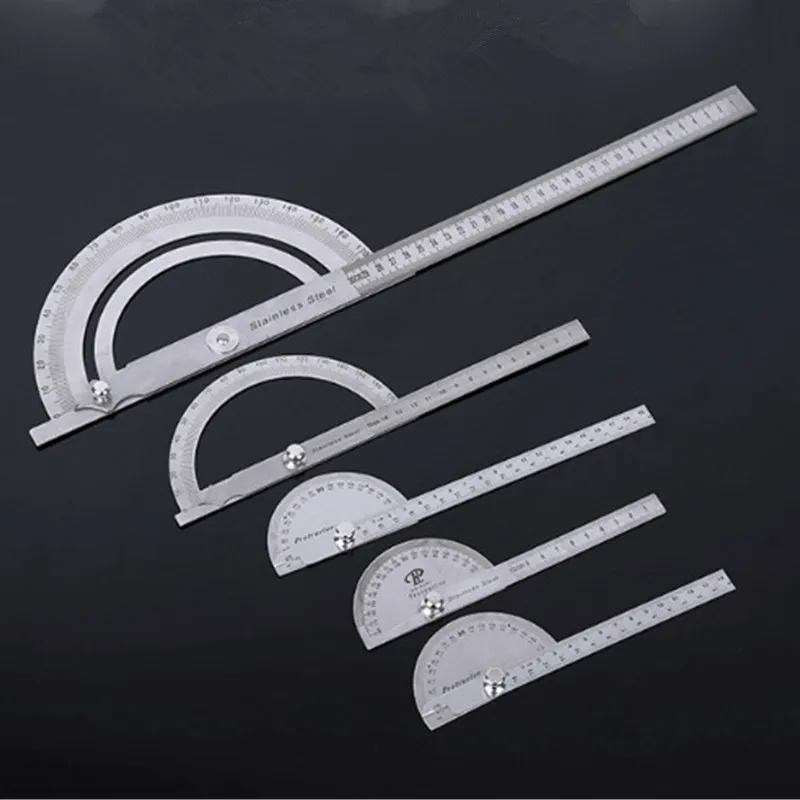 Stainless Steel Round Head 180 degree Protractor Angle Finder Rotary Measuring Ruler Machinist Tool 10cm Craftsman Ruler
Stainless Steel Round Head 180 degree Protractor Angle Finder Rotary Measuring Ruler Machinist Tool 10cm Craftsman Ruler