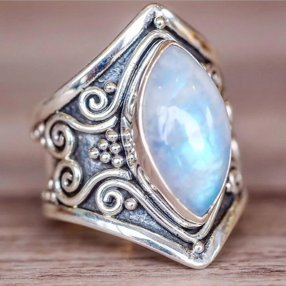 New Design Vintage Silver Ring Oval Stone Ring For Women Boho Geometric Pattern Flower Rings Party Bohemian Jewelry
New Design Vintage Silver Ring Oval Stone Ring For Women Boho Geometric Pattern Flower Rings Party Bohemian Jewelry