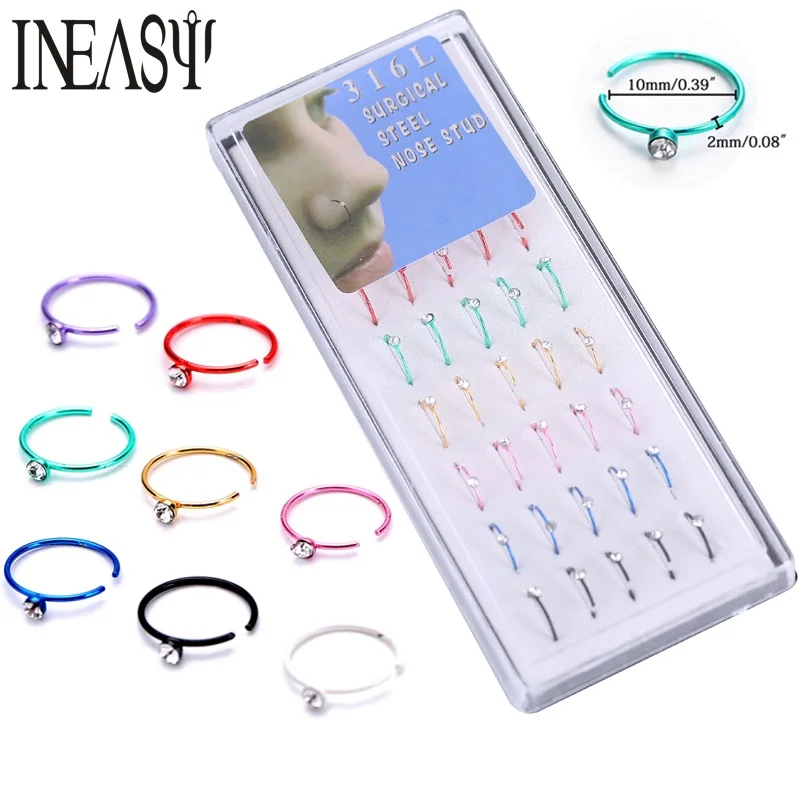 Fashion Fake Nose Rings 40PC Stainless Steel Nose Nail Body Jewelry Nose Stud Titanium Septum Faux Piercing Nez For Women
Fashion Fake Nose Rings 40PC Stainless Steel Nose Nail Body Jewelry Nose Stud Titanium Septum Faux Piercing Nez For Women