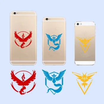 

DIY pokemon go team wall stickers popular game pocket monster Valor Mystic Instinct decals phone cups Computer decor