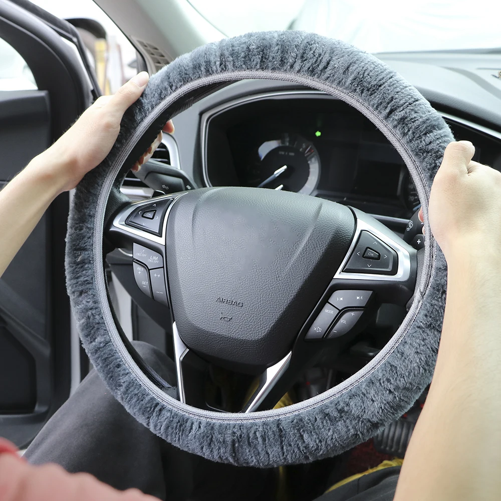 volante Black Grey Auto Accessories Car Steering Wheel Cover Protection Plush Keep Warm
volante Black Grey Auto Accessories Car Steering Wheel Cover Protection Plush Keep Warm