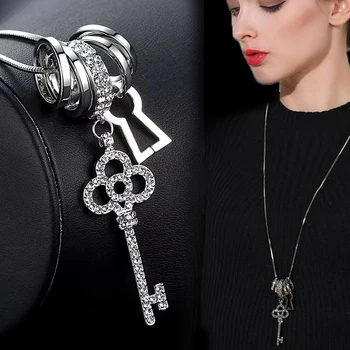 Meyfflin Collier Femme Key Choker Necklace Fashion Long Necklaces & Pendants for Women Silver Color Chain Collar Jewelry Bijoux
Meyfflin Collier Femme Key Choker Necklace Fashion Long Necklaces & Pendants for Women Silver Color Chain Collar Jewelry Bijoux