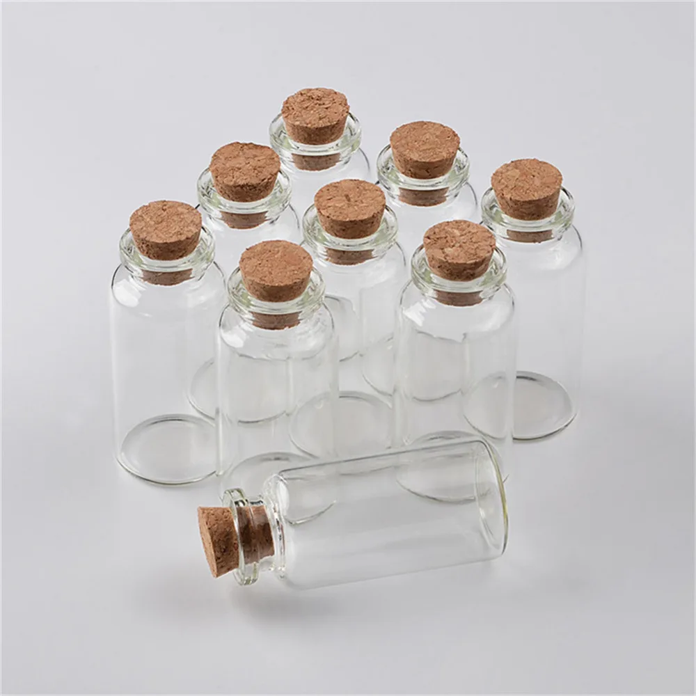 20ml Glass Bottles With Cork Small Transparent Mini Empty Glass Vials Jar1