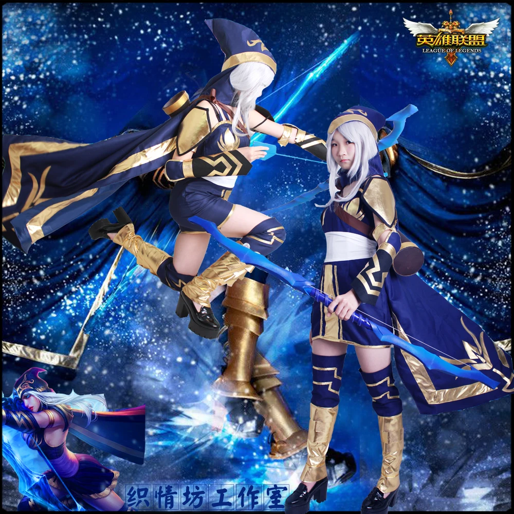 *Good quality* carnival costume League of New Legends lol Ashe costume hallowmas Halloween cosplay costume 7-Pieces Set
*Good quality* carnival costume League of New Legends lol Ashe costume hallowmas Halloween cosplay costume 7-Pieces Set