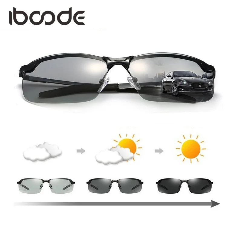 iboode Color Change Lens Polarized Sunglasses Men Driving Shades Intelligent Nose Pad adjustable Male Cool Brand Designer
iboode Color Change Lens Polarized Sunglasses Men Driving Shades Intelligent Nose Pad adjustable Male Cool Brand Designer