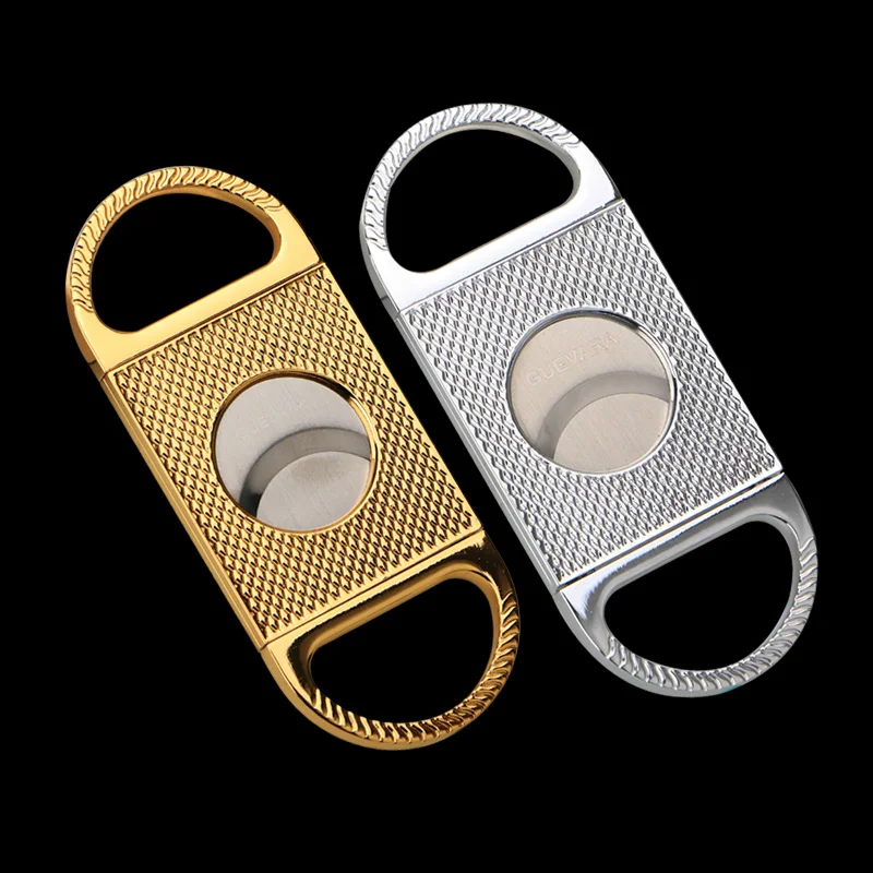 New Type High-end Gadgets Golden&Silvery Stainless Steel Sharp Dual Blades Cigar Cutter W/ Gift Box
New Type High-end Gadgets Golden&Silvery Stainless Steel Sharp Dual Blades Cigar Cutter W/ Gift Box