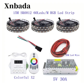 15M 10M 5M WS2812B LED Strip WS2812B IC 60 leds/M RGB Smart Pixel Strip + ColorfulX2 RGB Led Controller + 5V Led power supply
15M 10M 5M WS2812B LED Strip WS2812B IC 60 leds/M RGB Smart Pixel Strip + ColorfulX2 RGB Led Controller + 5V Led power supply