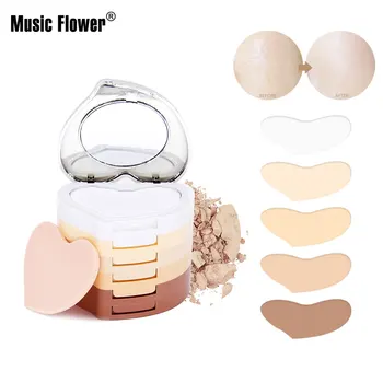 Music Flower Brand Makeup 5 colors Kit Concealing Shading Pressed Powder Long-lasting Whitening Brighten Concealer Natural Face
Music Flower Brand Makeup 5 colors Kit Concealing Shading Pressed Powder Long-lasting Whitening Brighten Concealer Natural Face