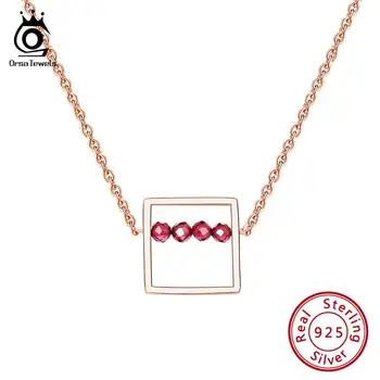 ORSA JEWELS Newest Square Shape Women Necklace Cute Red Garnet Pendant Necklace Rose Gold Anniversary Gift Fine Jewelry SN150-R
ORSA JEWELS Newest Square Shape Women Necklace Cute Red Garnet Pendant Necklace Rose Gold Anniversary Gift Fine Jewelry SN150-R