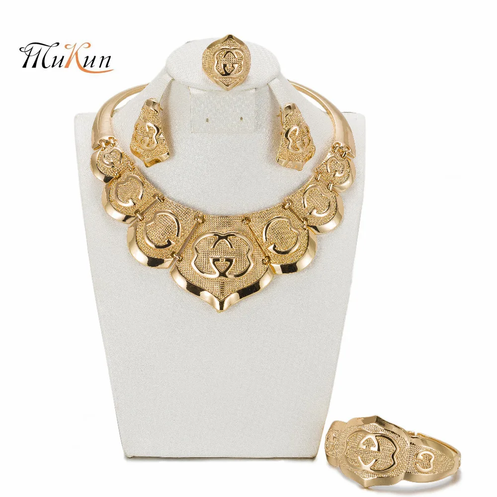 2017MUKUN Big Pendant Choker Necklace Earrings Bracelet Ring For Women Costume Design Gold-color Jewelry Set Bridal Wedding
2017MUKUN Big Pendant Choker Necklace Earrings Bracelet Ring For Women Costume Design Gold-color Jewelry Set Bridal Wedding