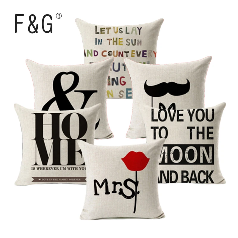 

Animal Words Quotes Pillow Case Vintage Flower Cushion Cover Letter Pillow Cover for Sofa Home Decoration Pillowcase