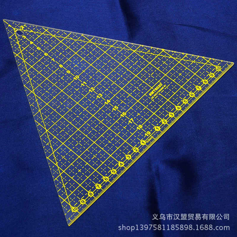 DIY sewing quilting tool, patchwork ruler, sewing ruler, large triangular ruler, equal side length 23cm
DIY sewing quilting tool, patchwork ruler, sewing ruler, large triangular ruler, equal side length 23cm