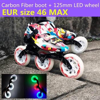 Professional Racing Street Inline Speed Skating Shoes with 2-Layers Carbon Fibre Boot 7000 Alloy CNC Frame 125mm 85A LED Wheel
Professional Racing Street Inline Speed Skating Shoes with 2-Layers Carbon Fibre Boot 7000 Alloy CNC Frame 125mm 85A LED Wheel