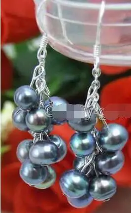 Free Shipping >> new hot SALE 2" Dangle grape-shape Black pearl earrings with Stering Silver 925
Free Shipping >> new hot SALE 2" Dangle grape-shape Black pearl earrings with Stering Silver 925
