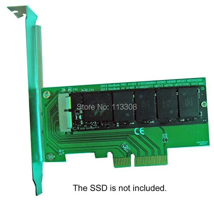 10pcs / lots PCI Express PCI-E to 2013 For Apple Macbook Pro Air SSD Convert Card for A1493 A1502 A1465 A1466 ,By UPS DHL
10pcs / lots PCI Express PCI-E to 2013 For Apple Macbook Pro Air SSD Convert Card for A1493 A1502 A1465 A1466 ,By UPS DHL