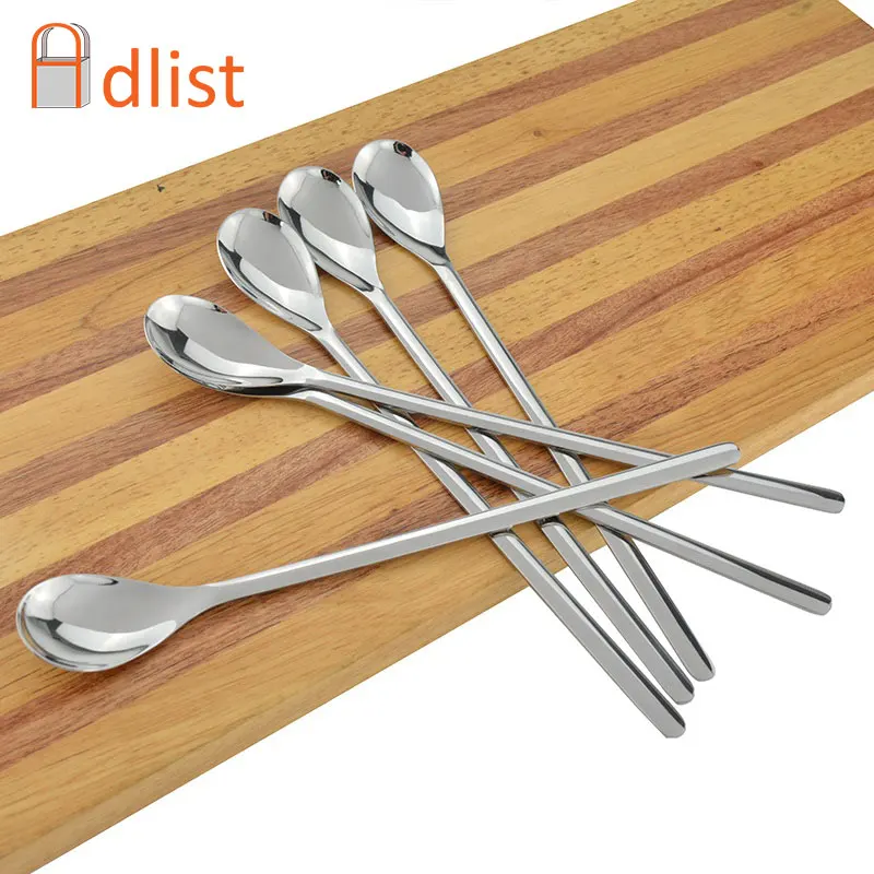6pc 9'' Long Handle Ice Coffee Spoon TeaSpoon 304 Stainless Steel Drink Fruit Juice Tea Spoons Kitchen Flatware Tableware set
6pc 9'' Long Handle Ice Coffee Spoon TeaSpoon 304 Stainless Steel Drink Fruit Juice Tea Spoons Kitchen Flatware Tableware set