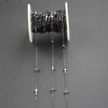 6mm,Dark Blue Evil Eye Enamel Round Coin Beads Jewelry,Wire Wrapped Gun Black Plated Cross Copper Rosary Links Chain Necklace
6mm,Dark Blue Evil Eye Enamel Round Coin Beads Jewelry,Wire Wrapped Gun Black Plated Cross Copper Rosary Links Chain Necklace