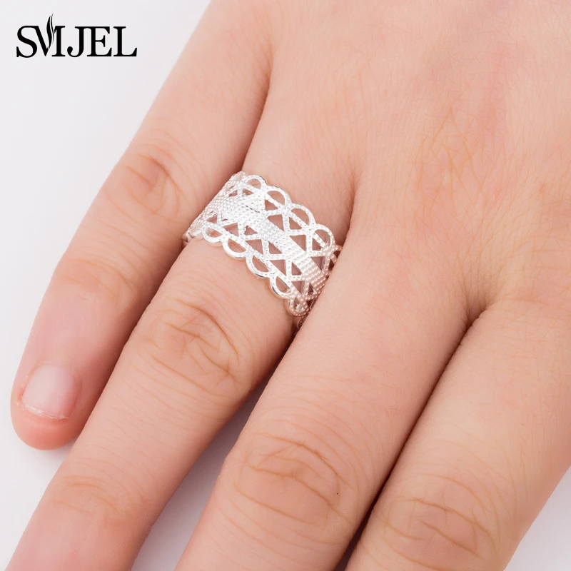 SMJEL Ethiopian Big Statement Ring Silver Color for Women Trendy Geometric Texture Jewelry Charms Party Gifts SYJZ162
SMJEL Ethiopian Big Statement Ring Silver Color for Women Trendy Geometric Texture Jewelry Charms Party Gifts SYJZ162