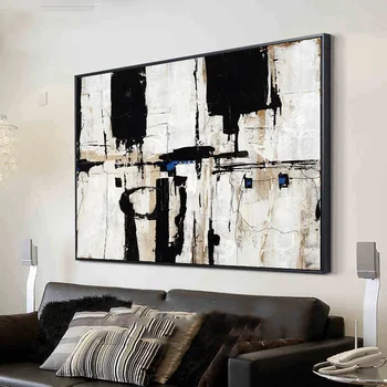Handmade thick knife abstract high quality oil painting Black and white blocks on Canvas Painting Decor Oil Painting artwork
Handmade thick knife abstract high quality oil painting Black and white blocks on Canvas Painting Decor Oil Painting artwork