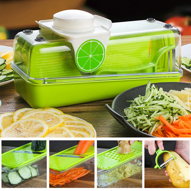Manual Vegetables Cutter Adjustable Mandoline Slicer Grater Fruit Multifunctional Kitchen Tools Food Chopper Cheese Cutter
Manual Vegetables Cutter Adjustable Mandoline Slicer Grater Fruit Multifunctional Kitchen Tools Food Chopper Cheese Cutter
