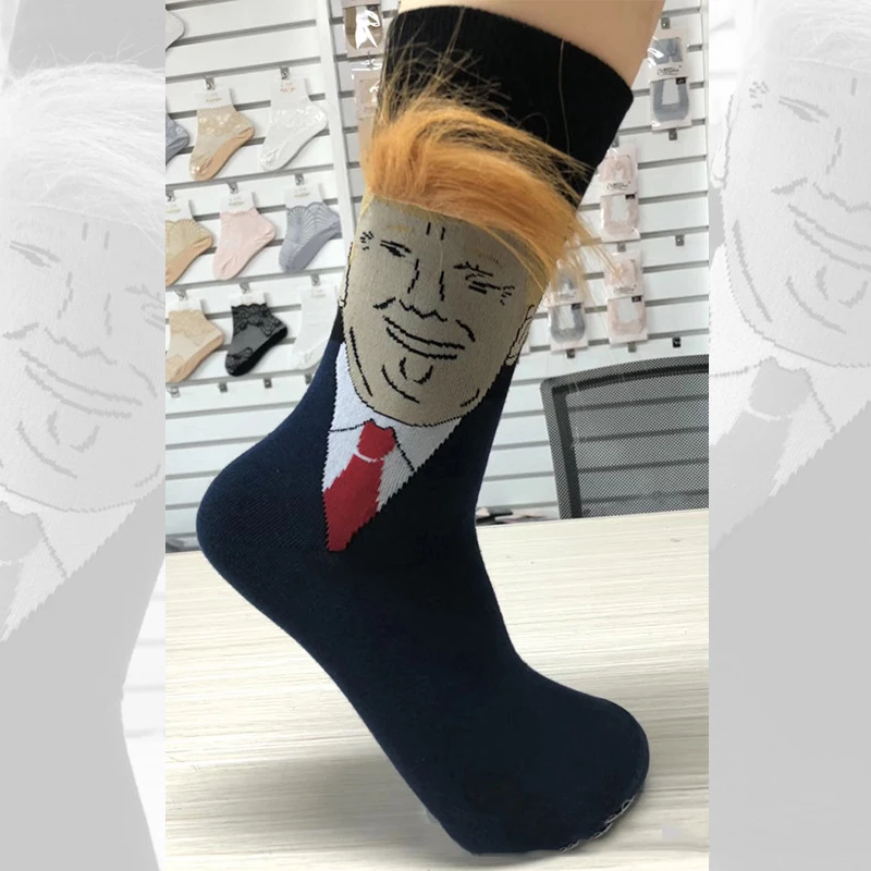 2019 New 1/Pair President Donald Trump Sock Funny Print Adult Casual Crew Socks with 3D Fake Hair
2019 New 1/Pair President Donald Trump Sock Funny Print Adult Casual Crew Socks with 3D Fake Hair