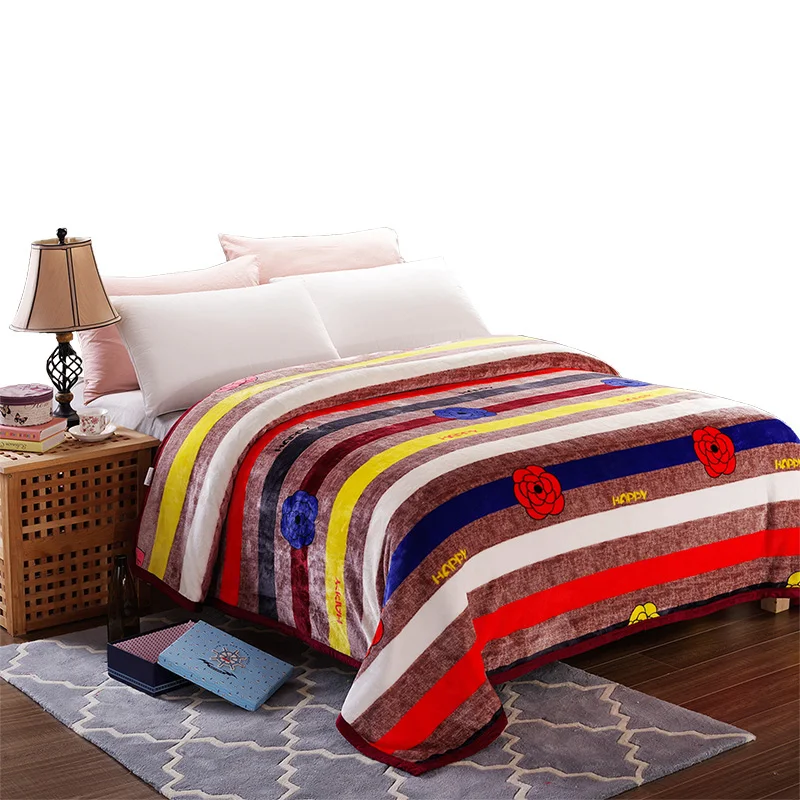 European Style Fashion Color Stripes Prints Cloud Mink Velvet Blanket For Sofa/Bed/Home Blanket Bedspreads
European Style Fashion Color Stripes Prints Cloud Mink Velvet Blanket For Sofa/Bed/Home Blanket Bedspreads