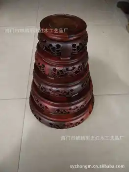 Redwood crafts red wood carvings smug vase rattan base hollow circular rotating display base
Redwood crafts red wood carvings smug vase rattan base hollow circular rotating display base