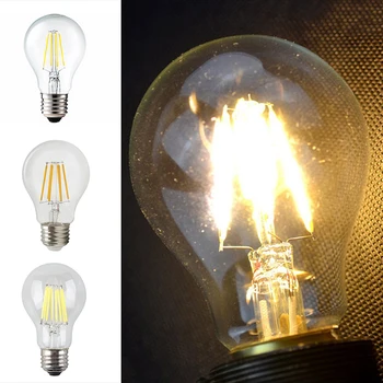4/6/8W Edison Style Vintage LED Filament Light Bulb 3000K E26 Base Lamp A19/A60 Clear Glass Cover JA55
4/6/8W Edison Style Vintage LED Filament Light Bulb 3000K E26 Base Lamp A19/A60 Clear Glass Cover JA55