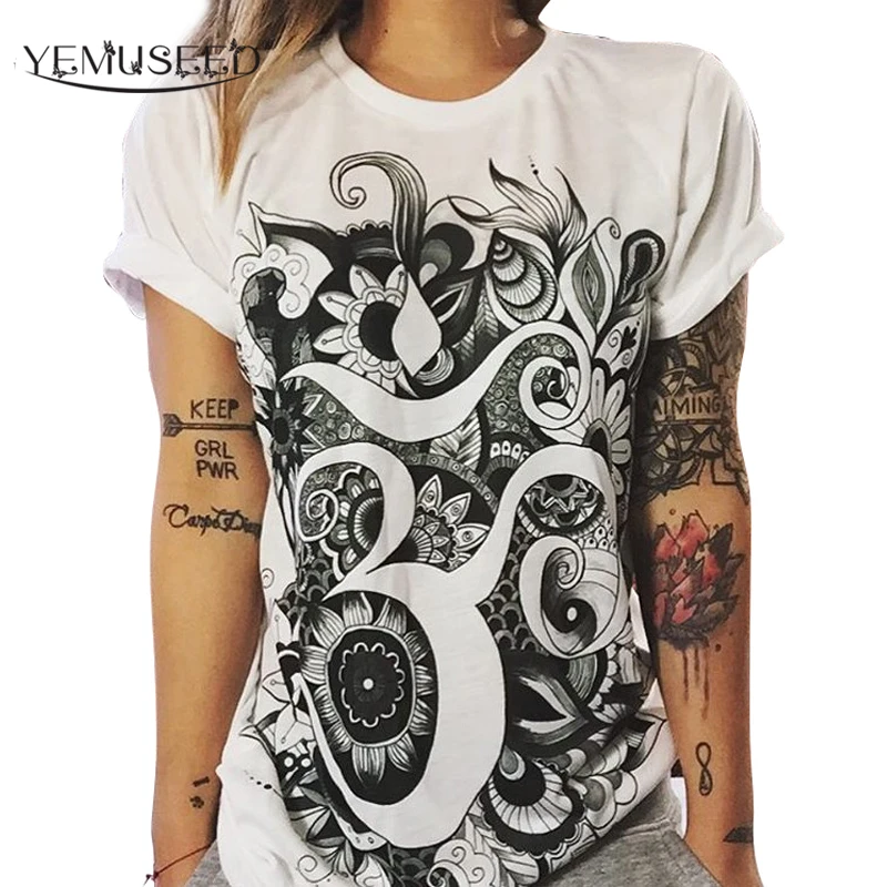 YEMUSEED Retro Om Zendoodle White T shirt Women Harajuku Tumblr Tee shirt Blusas Punk Style WMT270
YEMUSEED Retro Om Zendoodle White T shirt Women Harajuku Tumblr Tee shirt Blusas Punk Style WMT270
