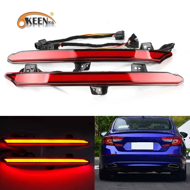 OKEEN для Honda Accord Inspire 2018 2019 Plug & Play Автомобильный светодиодный задний бампер стоп светильник динамический поворотный отражатель 12 В 2 шт.
OKEEN для Honda Accord Inspire 2018 2019 Plug & Play Автомобильный светодиодный задний бампер стоп светильник динамический поворотный отражатель 12 В 2 шт.