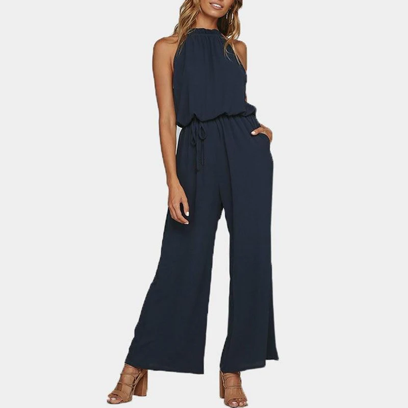 2019 Sexy Slim Fit Sleeveless Backless Rompers Casual Loose Solid Color Lace Up Jumpsuit Party Wear
2019 Sexy Slim Fit Sleeveless Backless Rompers Casual Loose Solid Color Lace Up Jumpsuit Party Wear