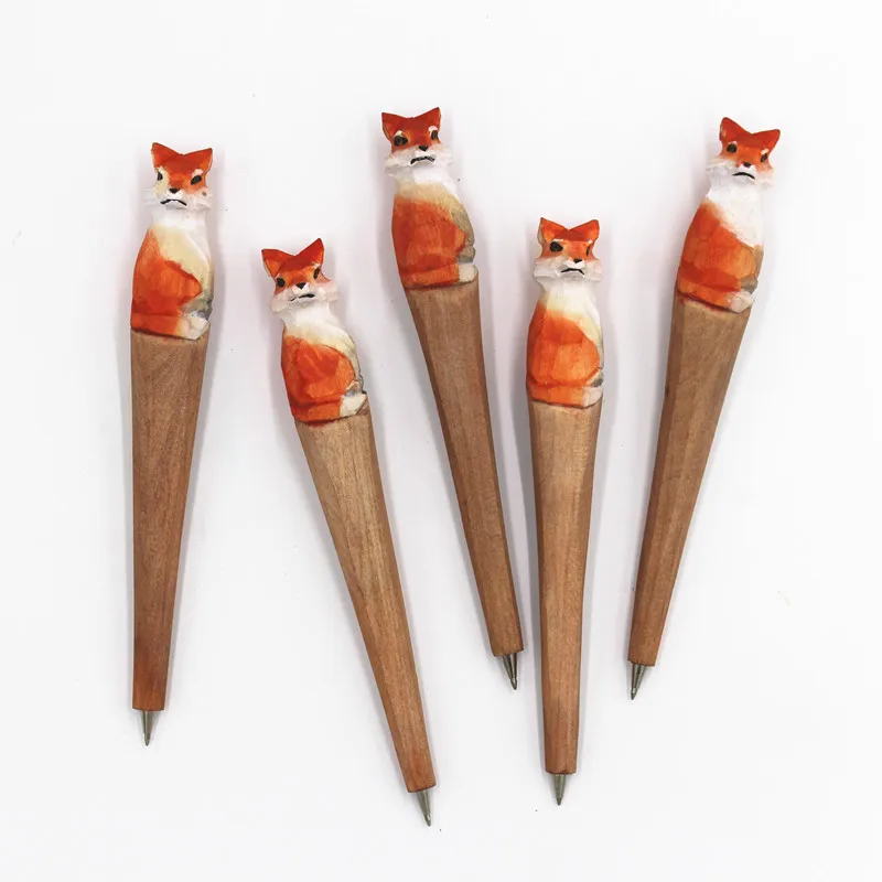 Coloffice Handmade Creative Wood Carving Forest animal Orange rabbit Ballpoint pen Office Stationery School Writing Supplies
Coloffice Handmade Creative Wood Carving Forest animal Orange rabbit Ballpoint pen Office Stationery School Writing Supplies