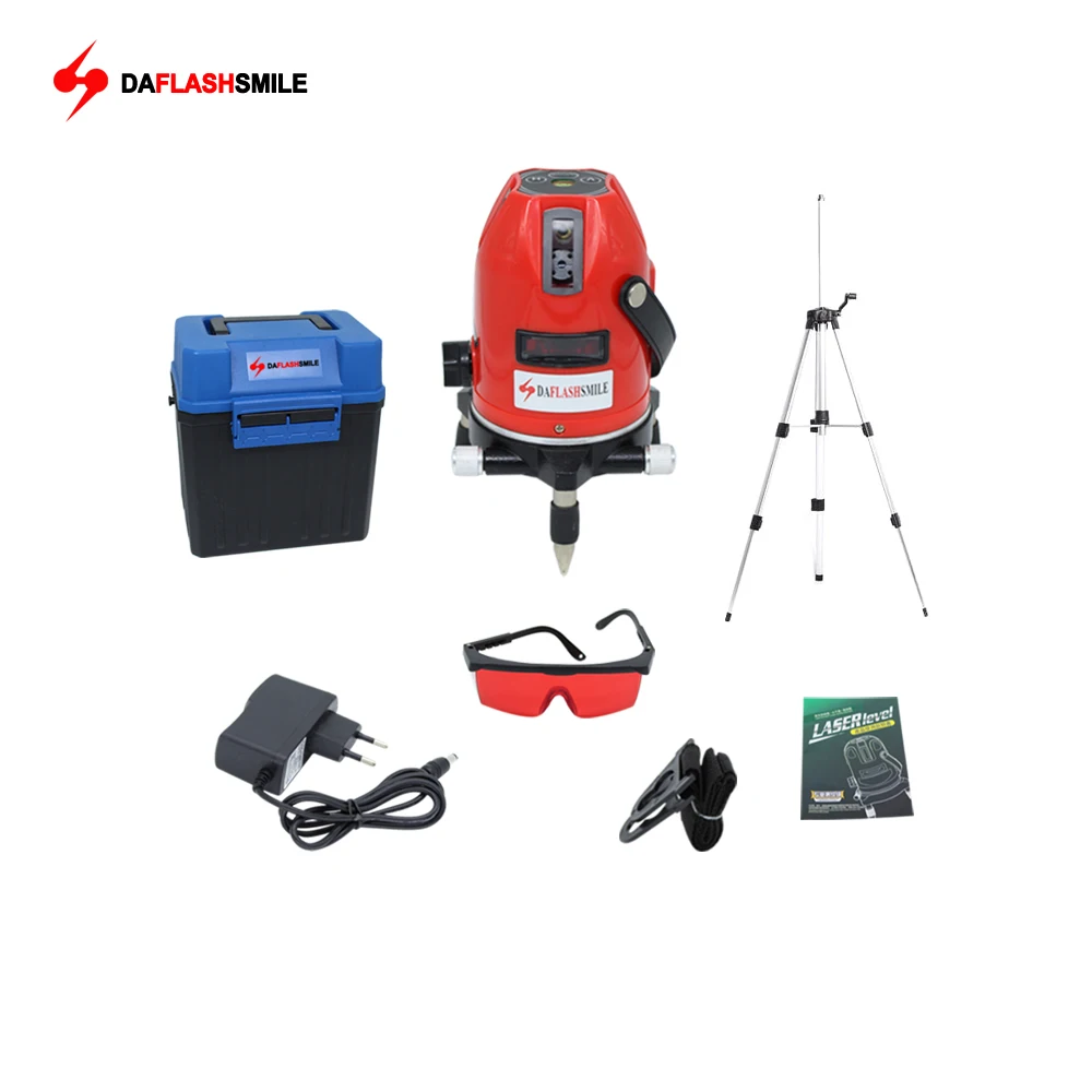 Laser Line 5 Lines 6 Points 360 Vertical & Horizontal Rotary Cross Laser Level Used Indoor Outdoor with Receiver
Laser Line 5 Lines 6 Points 360 Vertical & Horizontal Rotary Cross Laser Level Used Indoor Outdoor with Receiver