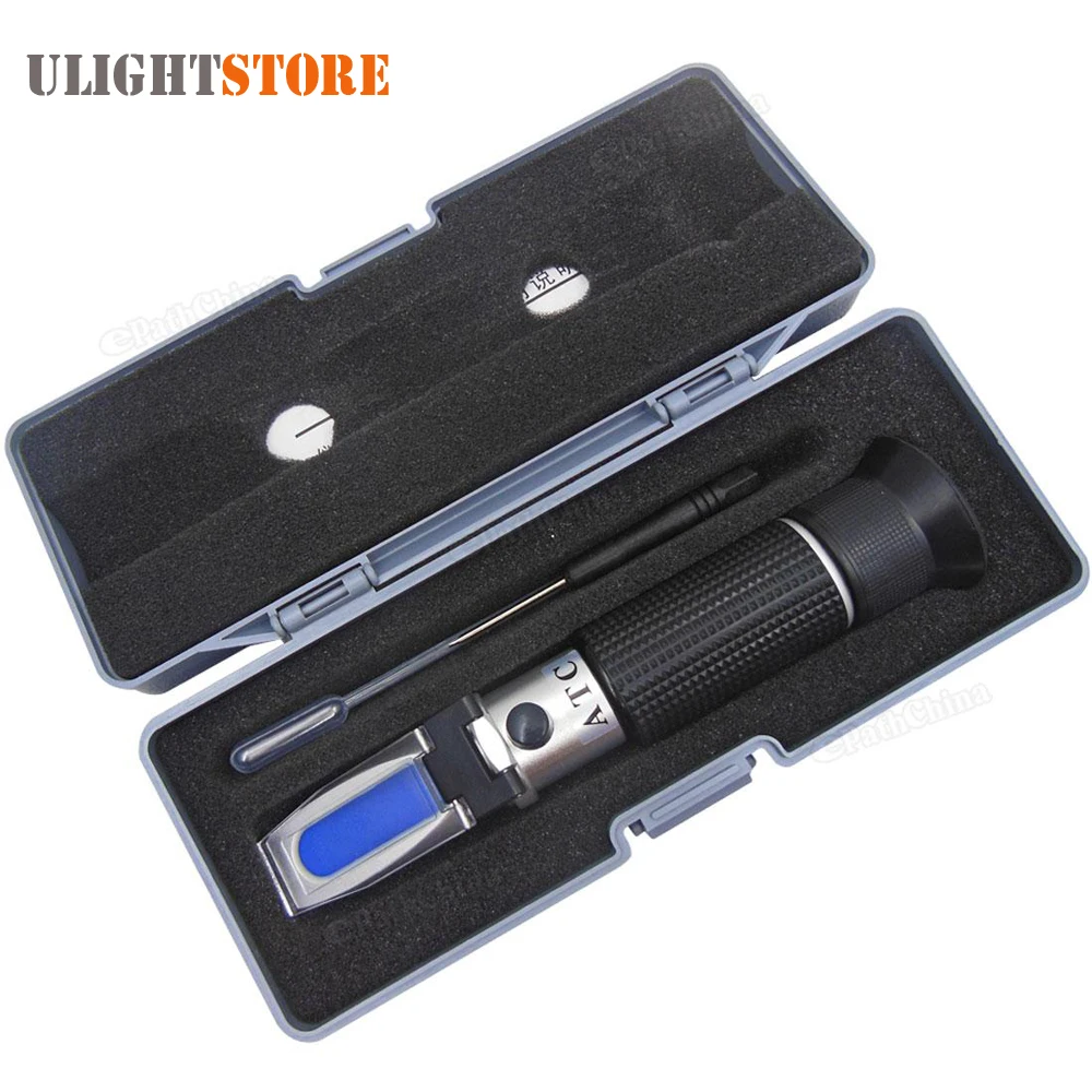 RSG-100ATC Black Brix 0-32% Refractometer Beer Sugar Wine Alcohol Wort SG Meter Saccharimeter Handheld Tester Tools
RSG-100ATC Black Brix 0-32% Refractometer Beer Sugar Wine Alcohol Wort SG Meter Saccharimeter Handheld Tester Tools