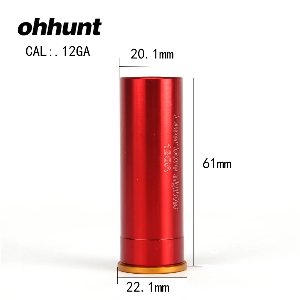 ohhunt 12 GA Aluminum Cartridge Red Laser Boresighter Hunting Laser Bore Sighting Colimador for Tactical Riflescope Scope
ohhunt 12 GA Aluminum Cartridge Red Laser Boresighter Hunting Laser Bore Sighting Colimador for Tactical Riflescope Scope