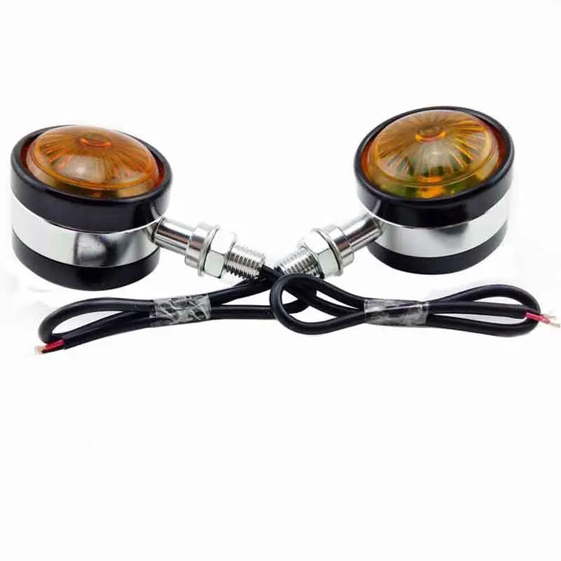 Motorcycle Double LED Turn Signals Lights Indicators Blinkers Lamps 1 Pair (Black and Chorme)
Motorcycle Double LED Turn Signals Lights Indicators Blinkers Lamps 1 Pair (Black and Chorme)