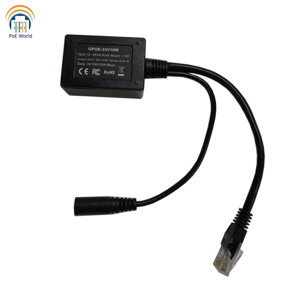 12V-30VDC input Gigabit Power over ethernet injector PoE for Mikrotik/UbNT 24V product from Solar panels Solar charge controller
12V-30VDC input Gigabit Power over ethernet injector PoE for Mikrotik/UbNT 24V product from Solar panels Solar charge controller