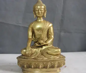 9" Tibetan Temple bronze copper gildTathagata Buddha Sakyamuni Shakyamuni statue
9" Tibetan Temple bronze copper gildTathagata Buddha Sakyamuni Shakyamuni statue