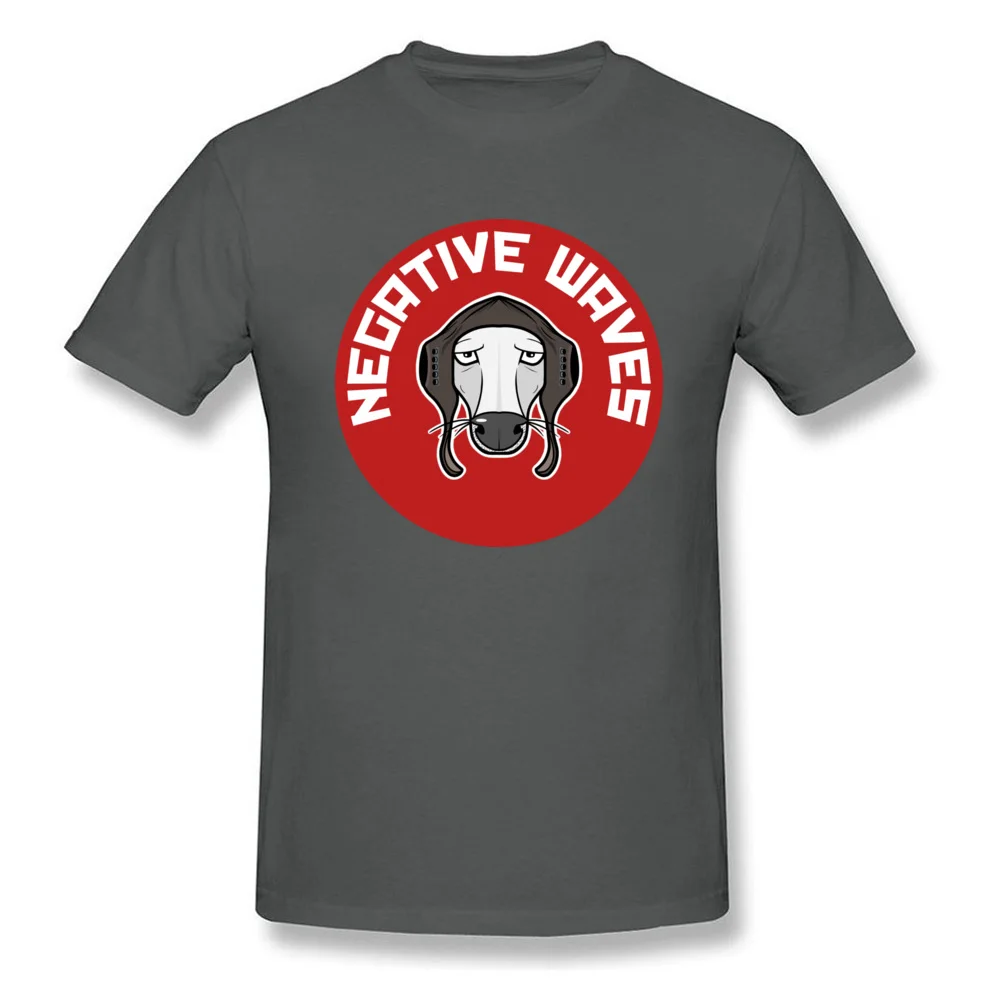 Negative Waves Stickers Short Sleeve Tops Shirts Round Collar Cotton Men Top T-shirts Printed T-shirts New Coming Negative Waves Stickers carbon