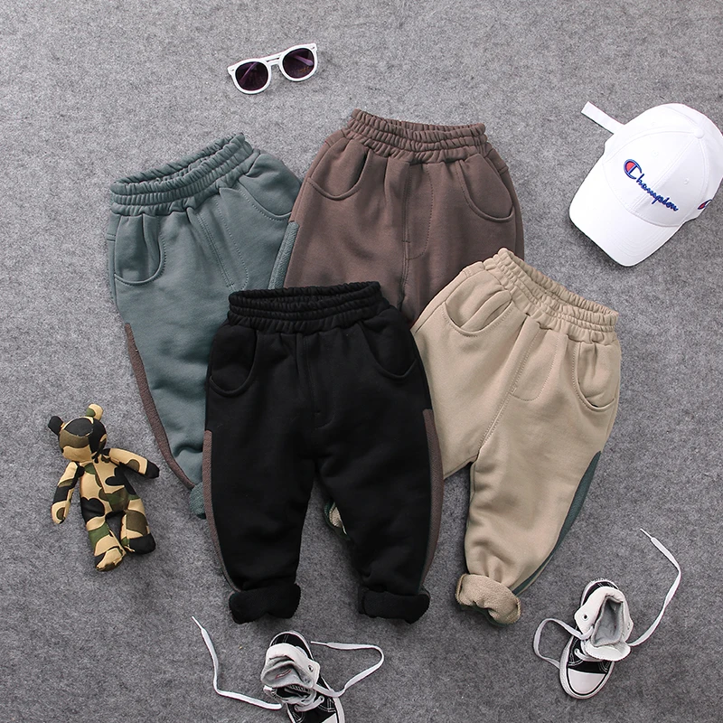 only pant 1pc 2-8Y new 2018 autumn winter boys knitted casual children comfortable sport kids trousers | Детская одежда и обувь